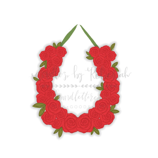 Rose Horseshoe Doorhanger - Door Hanger