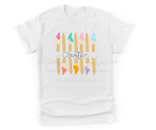 Create (Paint Brushes) Tee - Tees