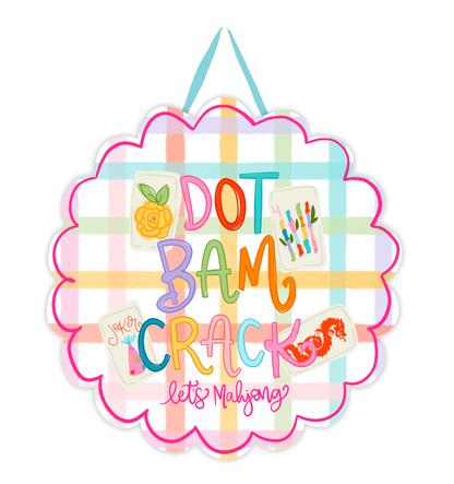 Dot Bam Crack Mahjong Doorhanger
