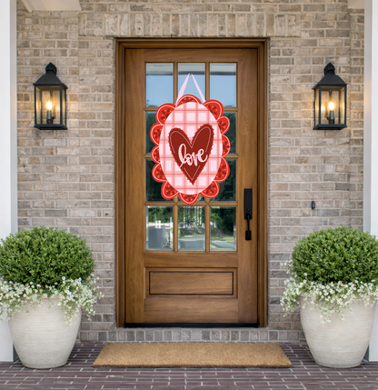 Scalloped Love Heart Doorhanger
