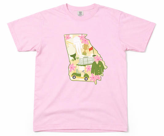 Georgia Golf Pink Tee