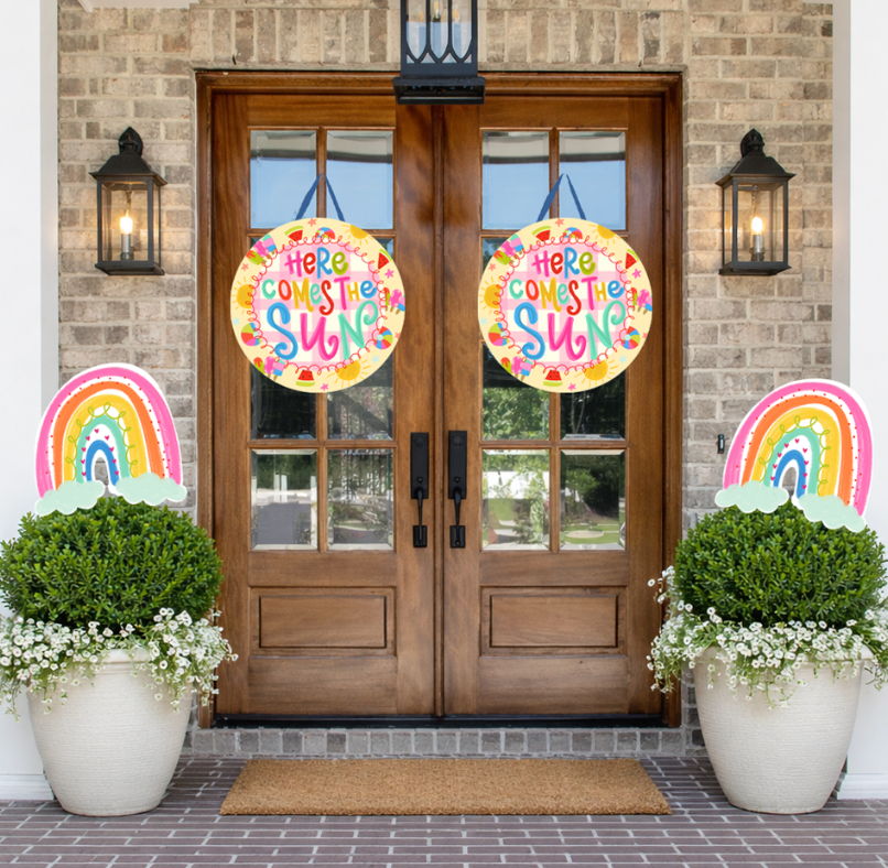 Rainbow 24 inch Potted Plant Stake