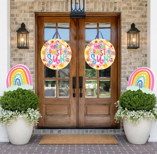 Rainbow 24 inch Potted Plant Stake