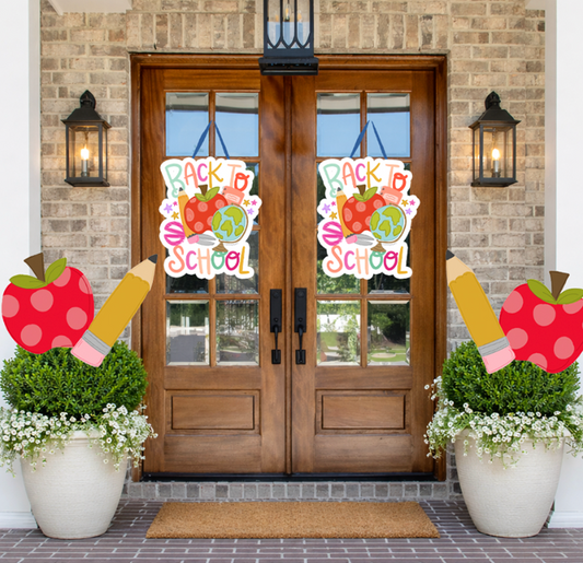 Back to School 24 inch Potted Plant Stake- Multiple Designs!