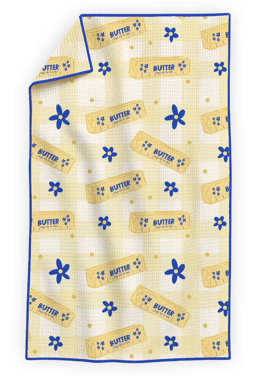 Butter- Microfiber Waffle Weave Tea Towel