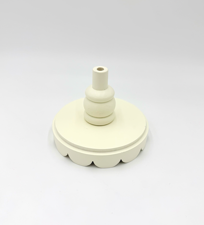 White Scalloped Topper Base Only