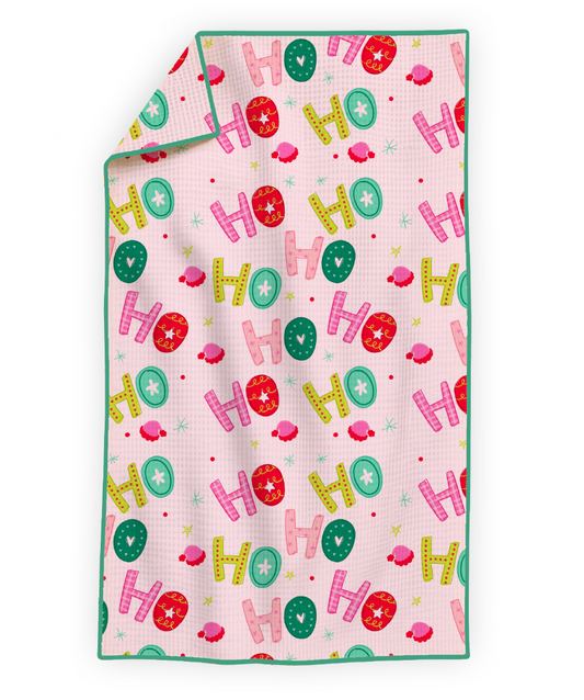 Ho Ho Ho- Microfiber Waffle Weave Tea Towel
