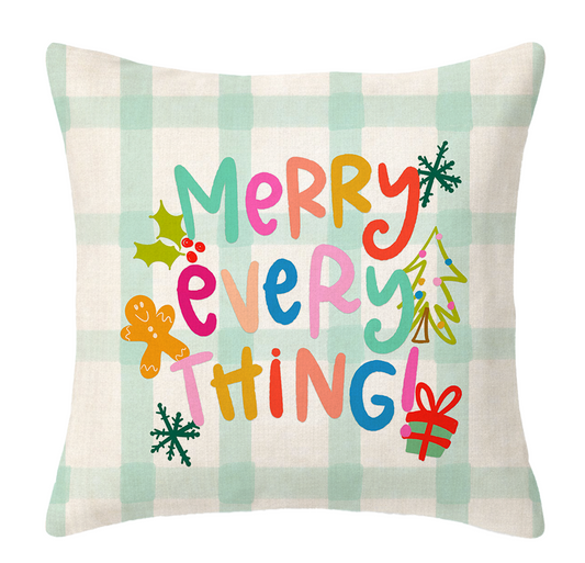 Merry Everything- Colorful Pillow