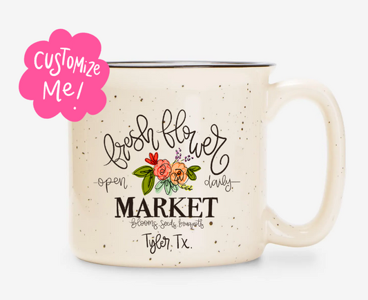 Fresh Flower Market Custom Town Mug