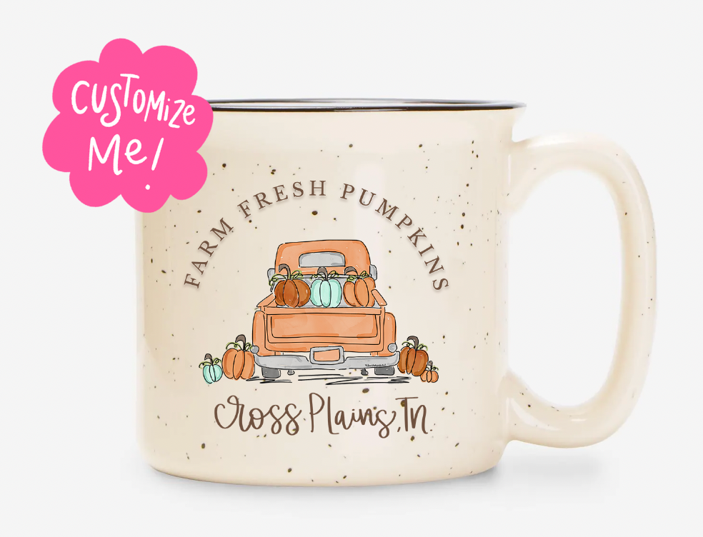 Farm Fresh Pumpkins Custom Town Mug