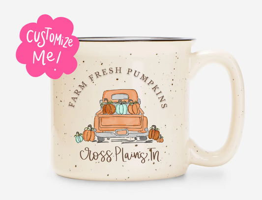 Farm Fresh Pumpkins Custom Town Mug