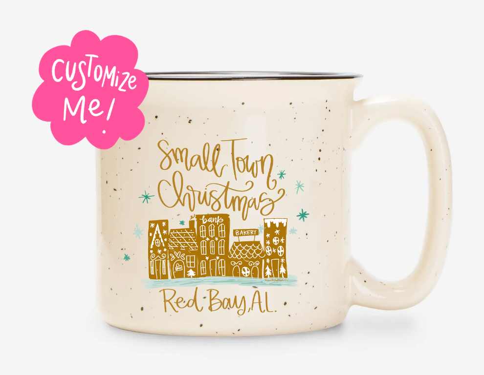 Small Town Christmas Custom Town Mug