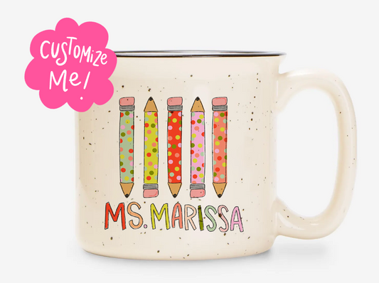 Colorful Pencils-Custom Teacher Mug