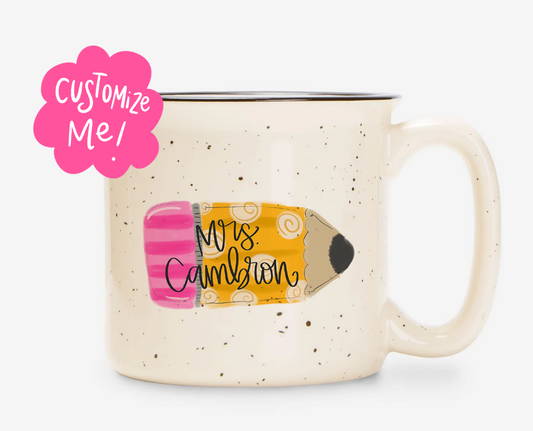 Custom Pencil Teacher Coffee Mug