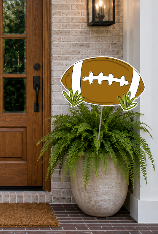 Football 24 inch Potted Plant Stake