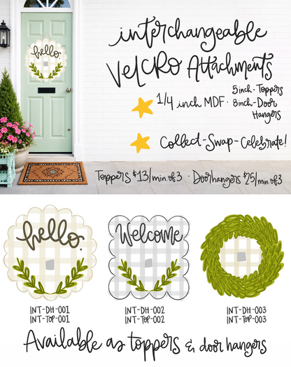 Interchangeable Door Hanger for 8 inch Attachments