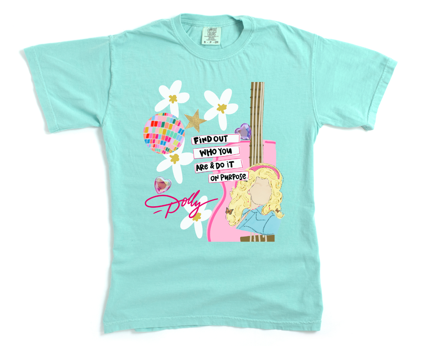 Find Out Who You Are Dolly Chalky Mint Graphic Tee