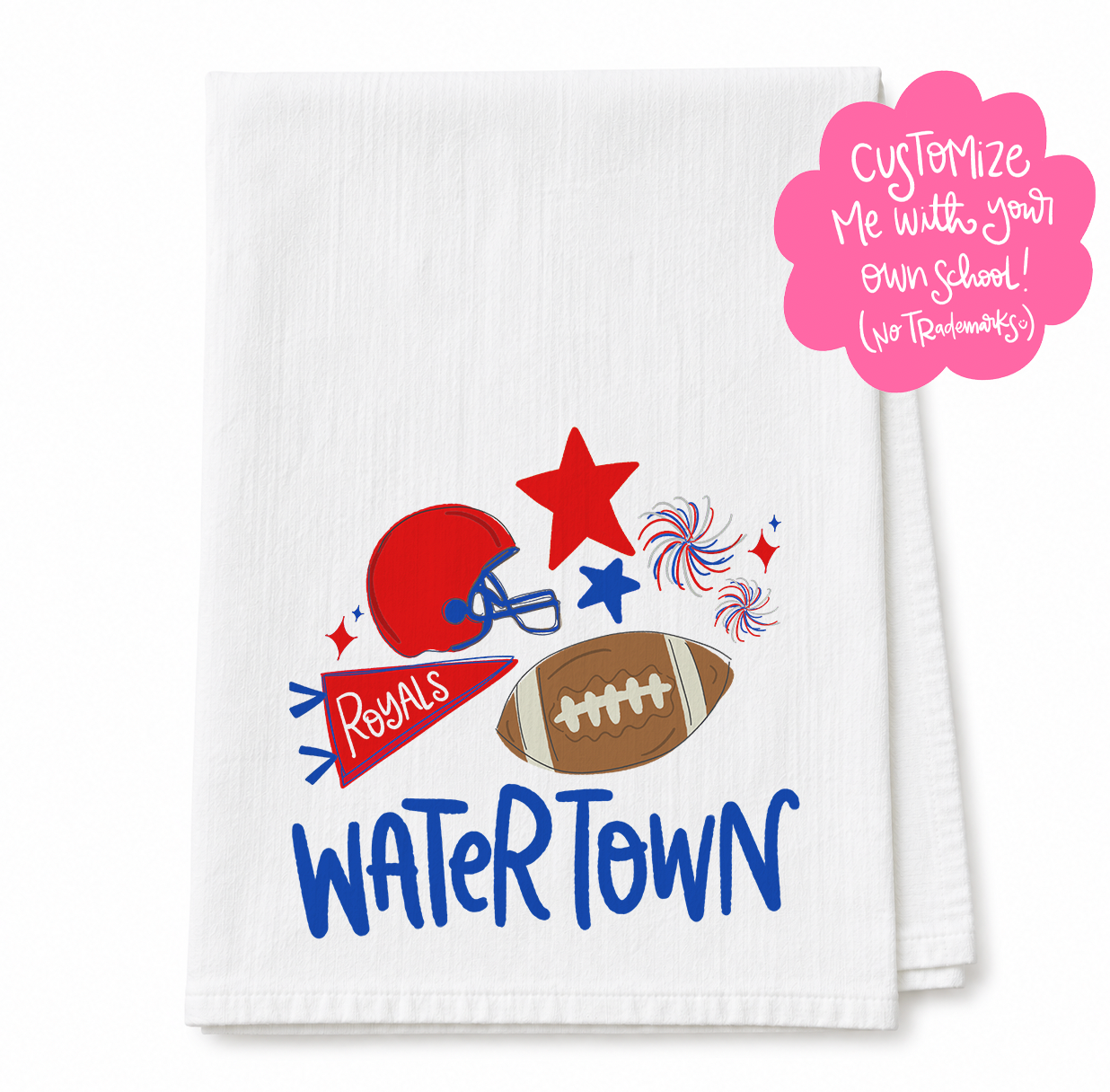 Custom Football Team Tea Towel