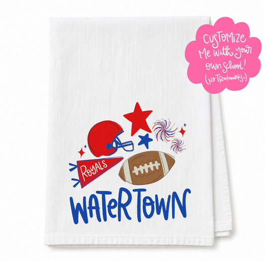 Custom Football Team Tea Towel
