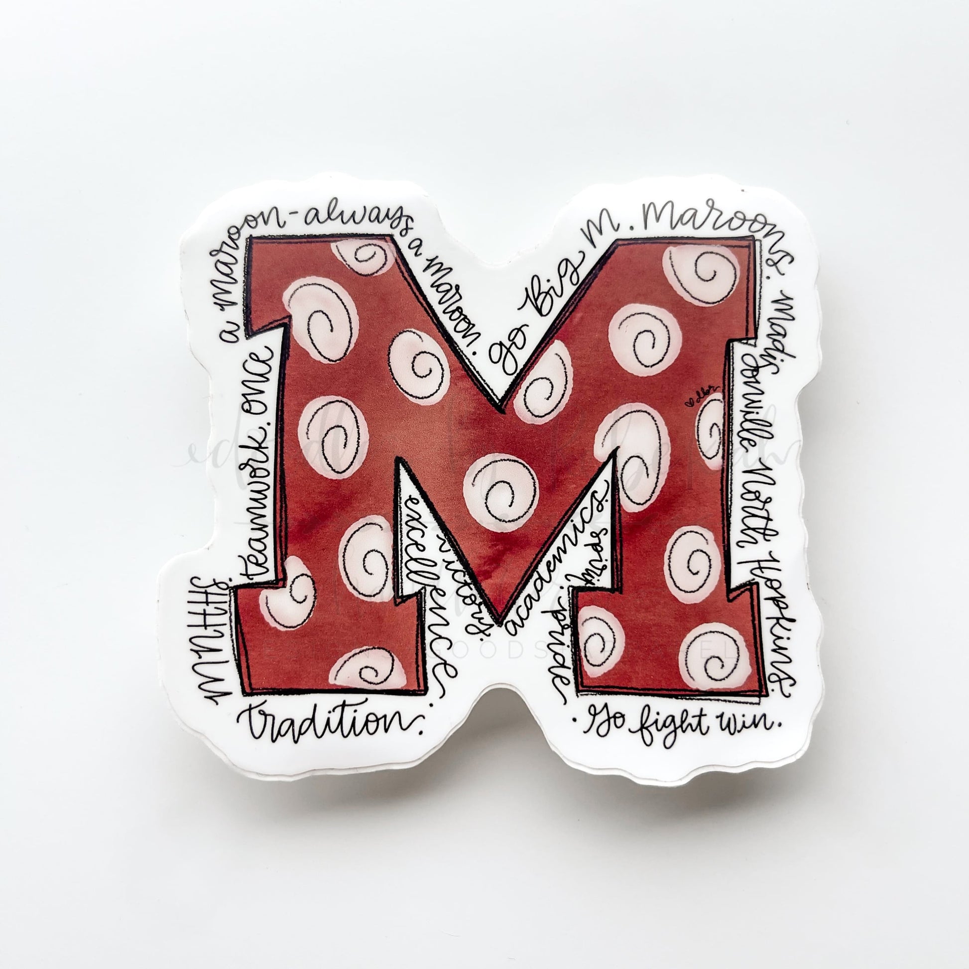 Madisonville N Hopkins High School ’M’ Sticker - Sticker