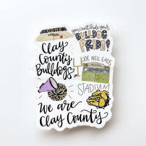 Clay County Bulldogs Sticker