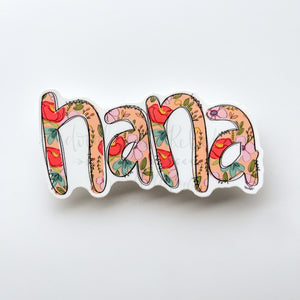 Nana Floral Sticker - Sticker