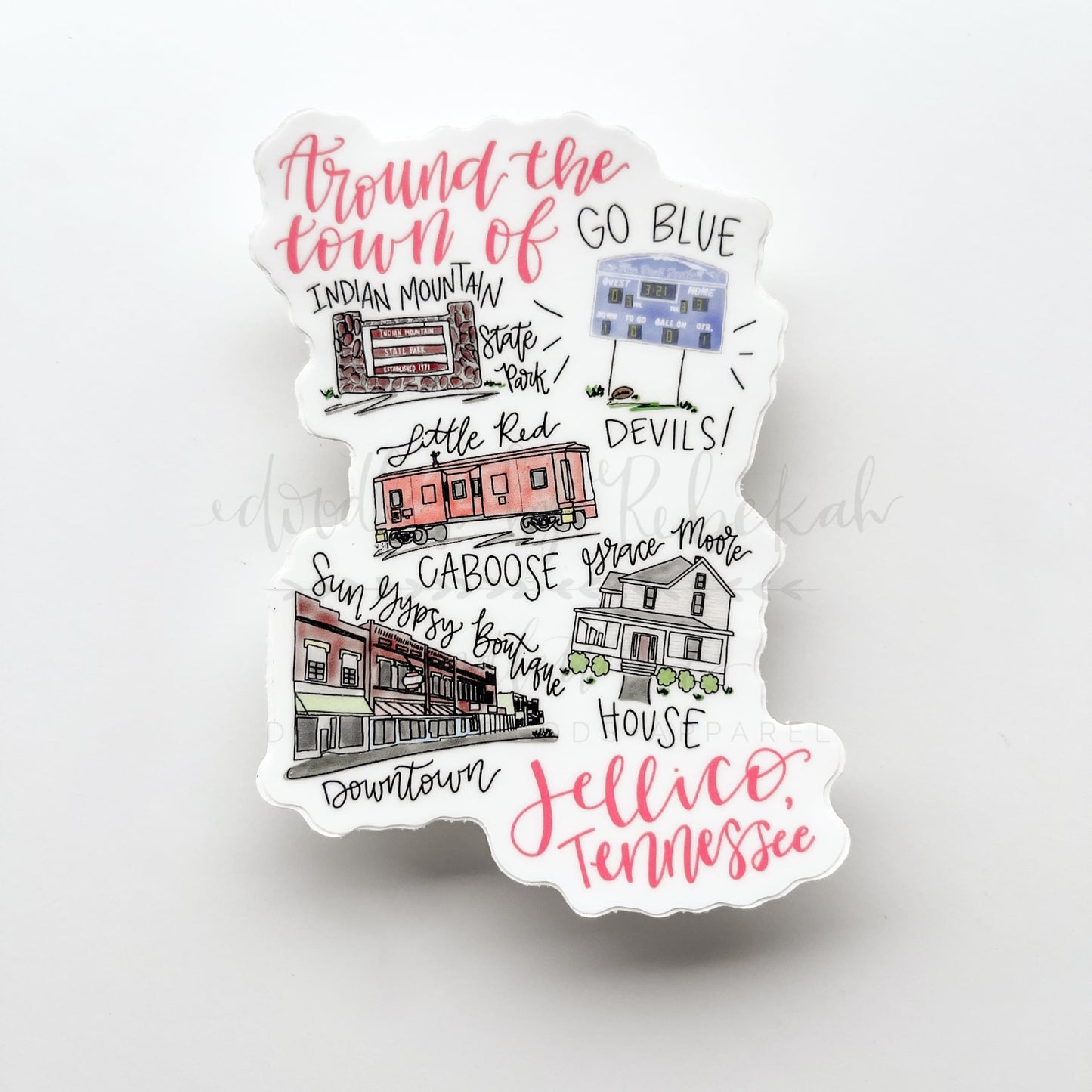 Around The Town Of Jellico Tennessee Sticker - Sticker