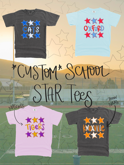 Stars Custom School Name Tee