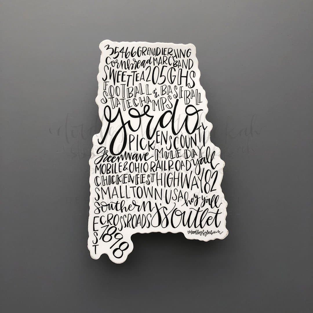Gordo AL Word Art Sticker - Sticker