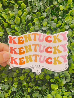 Kentucky Bubble Letters Sticker - Sticker