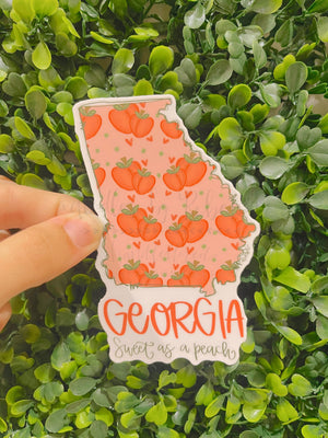 Georgia Sweet As A Peach Sticker - Sticker