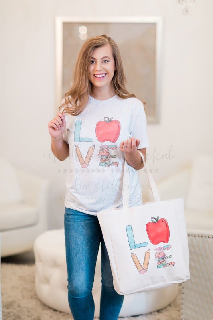 ‘LOVE’ Back to School Tote - Tote