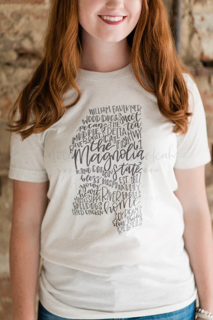 Mississippi Word Art - Tees