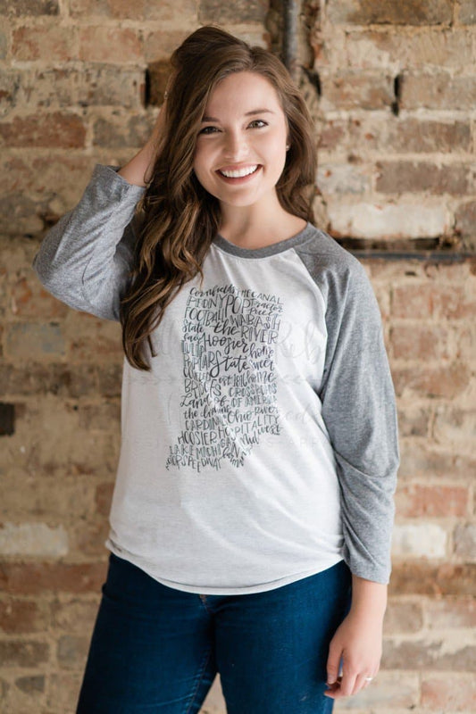 Indiana Word Art - Tees