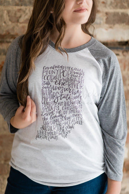 Indiana Word Art - Tees
