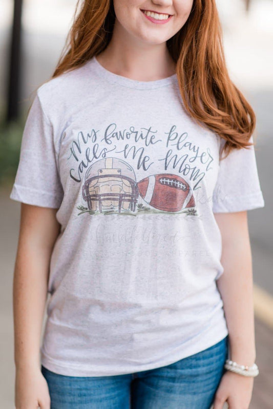 My Favorite Player FOOTBALL Mom Tee - Tees