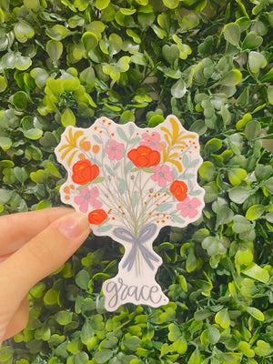 Grace Bouquet Sticker - Sticker