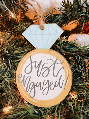Just Engaged Ornament - Ornaments