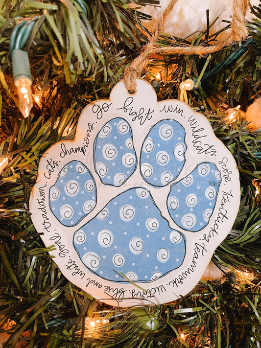 Wildcat Paw Shape Ornament - Ornaments