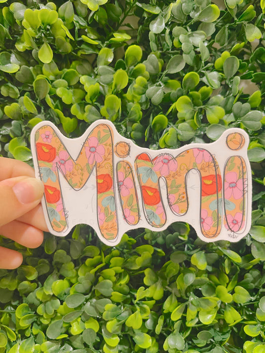 Mimi (Flowery) Sticker - Sticker