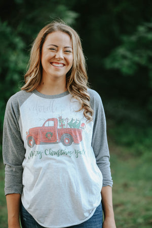 Merry Christmas Y’all! Vintage Truck - Tees
