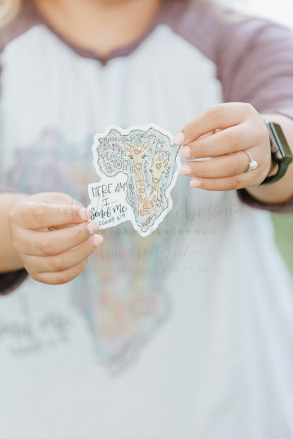 Africa Sticker Here I am Send Me