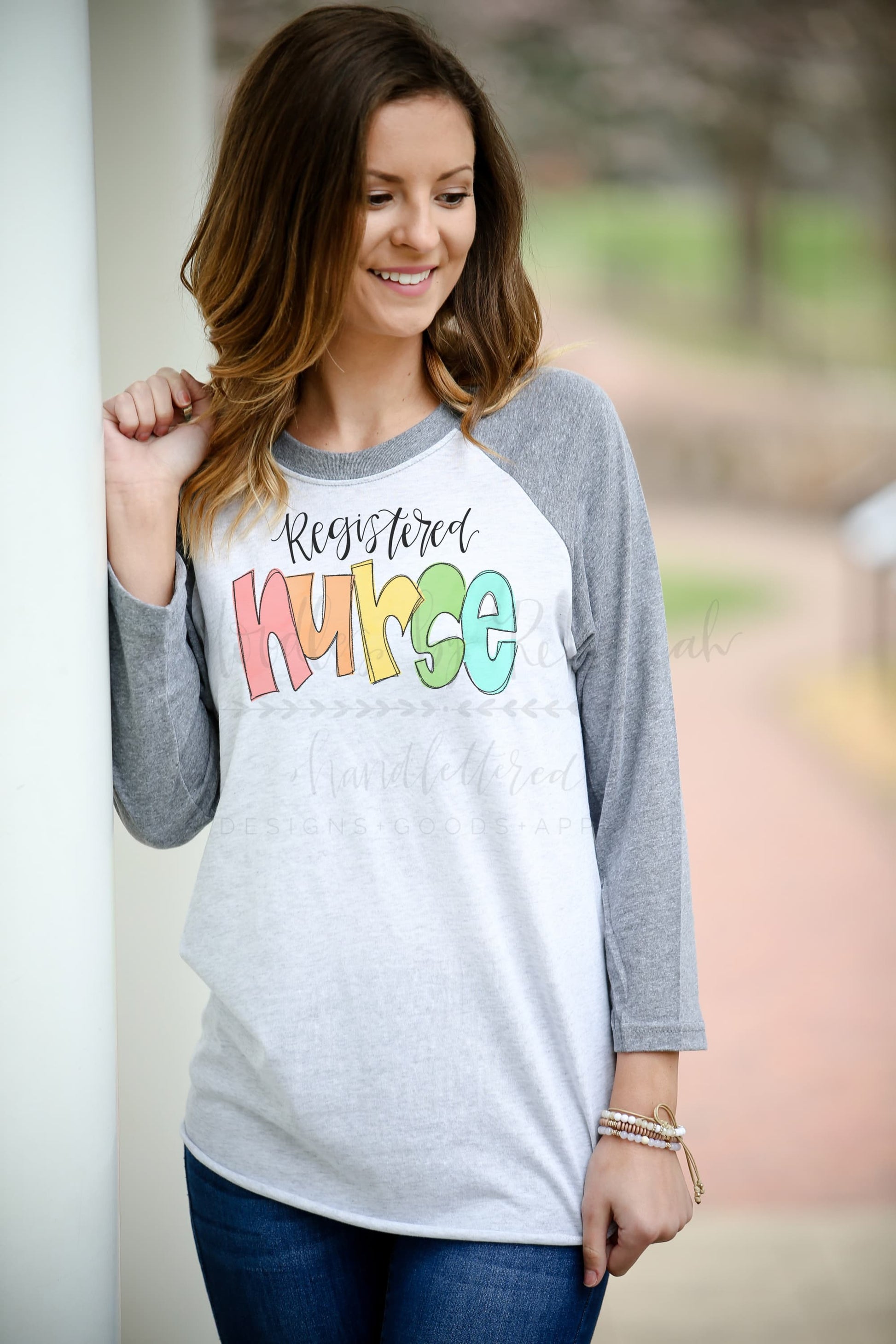 *Choose your own title*  Registered Nurse  - Tees raglan