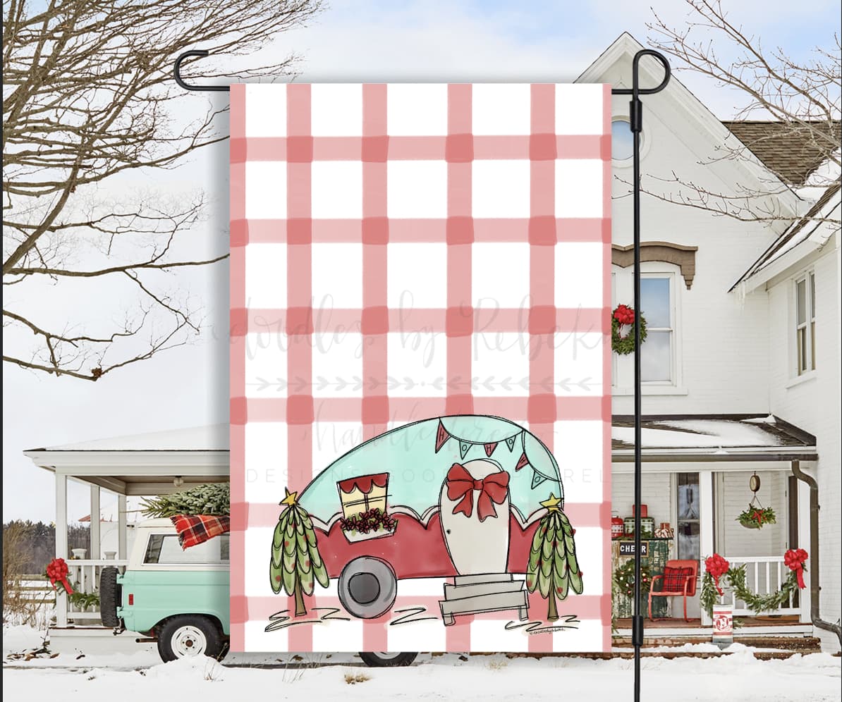 Christmas Camper Garden Flag - Garden Flag