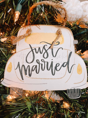 Just Married Car Ornament - Ornaments