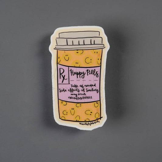 Happy Pills Sticker - Sticker