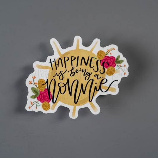 Happiness Is Being Nonnie Sticker - Sticker