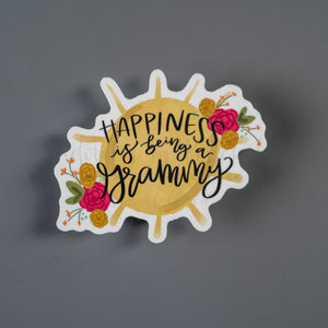 Happiness Is Being Grammy Sticker - Sticker