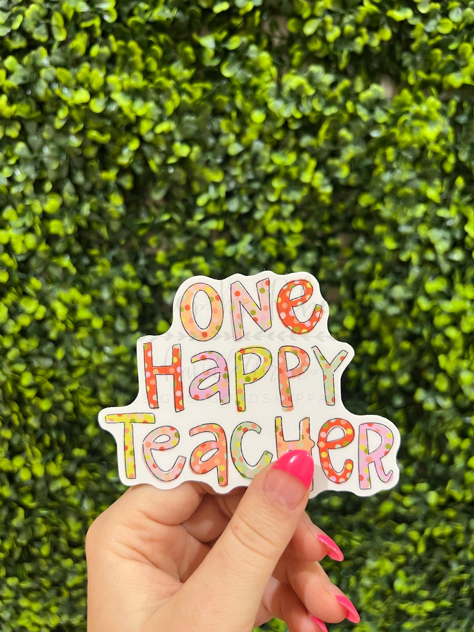 One Happy Teacher Sticker - Sticker