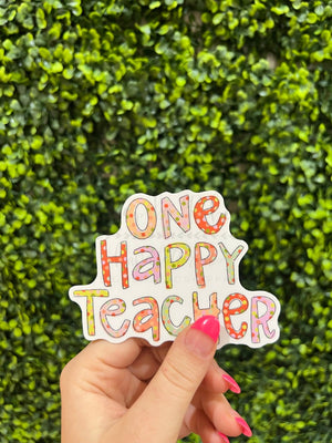 One Happy Teacher Sticker